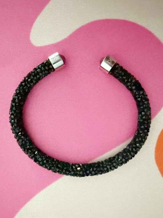 Swarovski Jewelry - Swarovski Swarovski 5250073 Women's Crystaldust Black Crystal Cuff Bangle